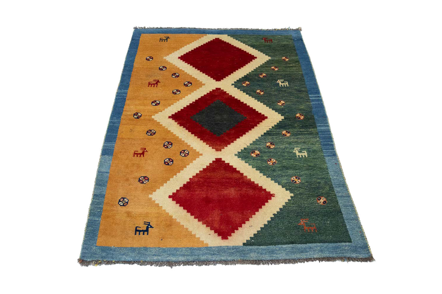 3'6x5'0 Hand Knotted Tribal Geometric Wool Oriental Rug - Image 12