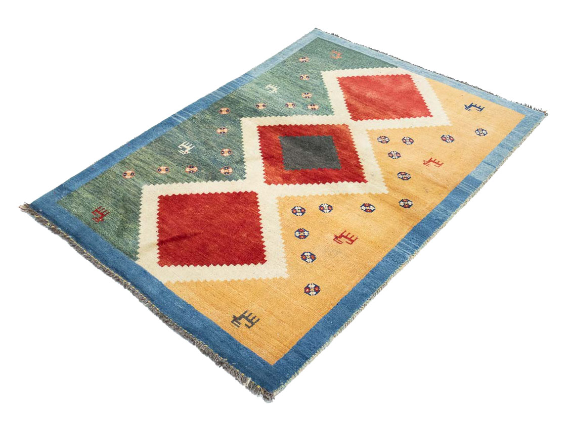 3'6x5'0 Hand Knotted Tribal Geometric Wool Oriental Rug - Image 4