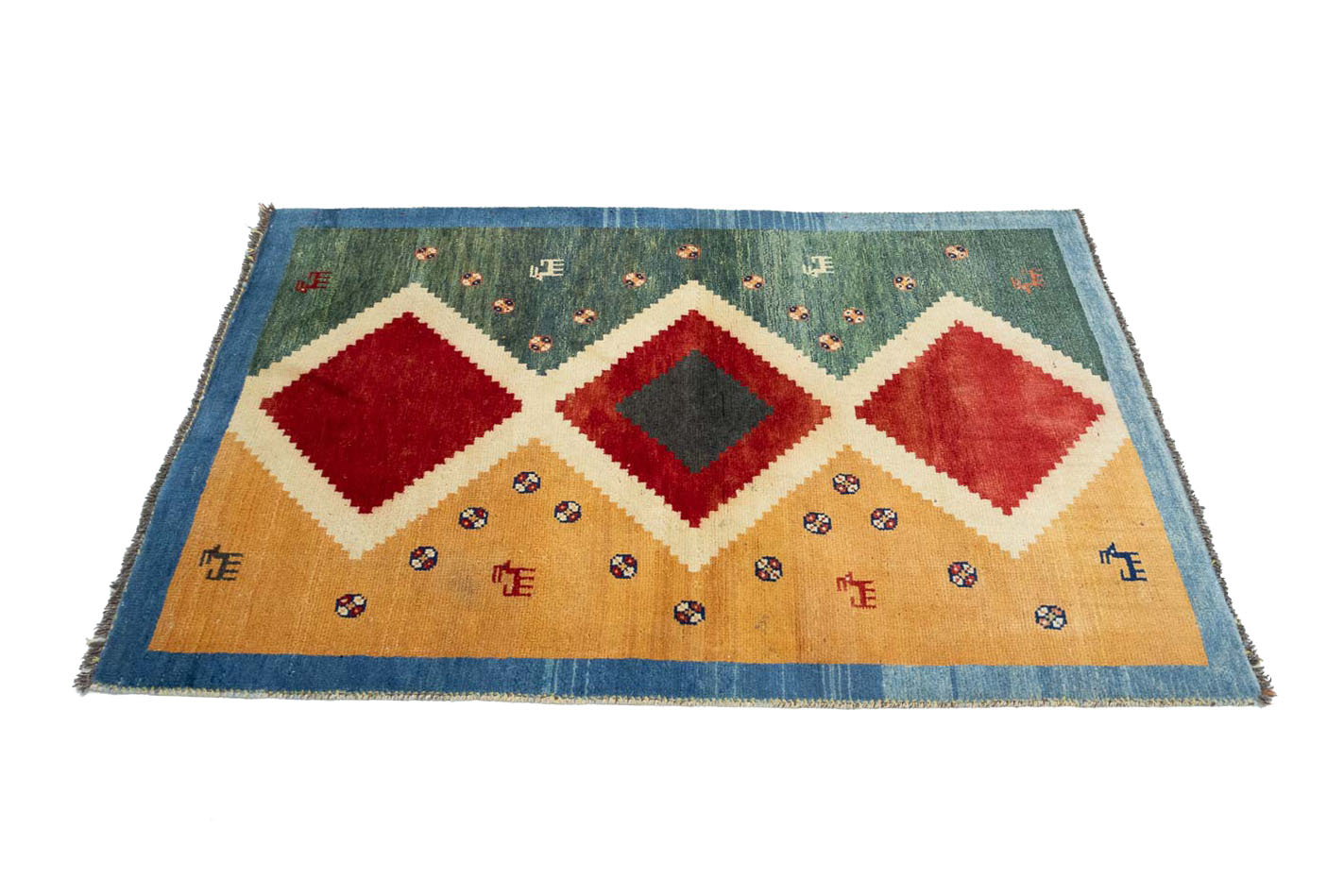 3'6x5'0 Hand Knotted Tribal Geometric Wool Oriental Rug - Image 5
