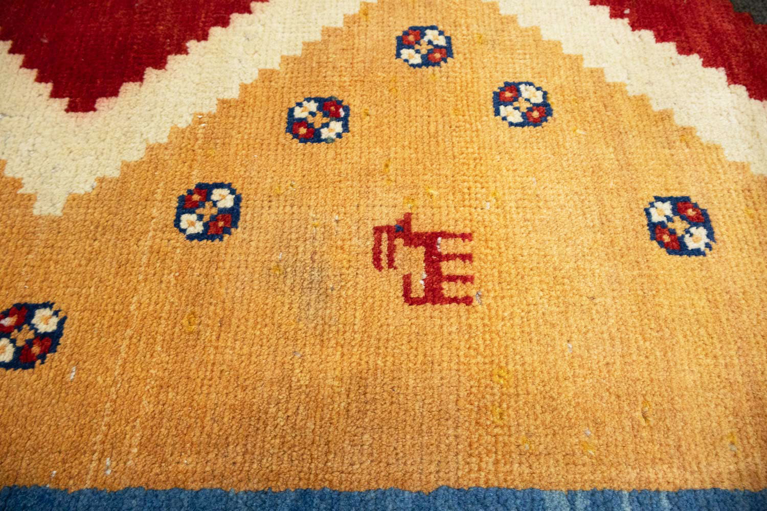 3'6x5'0 Hand Knotted Tribal Geometric Wool Oriental Rug - Image 9