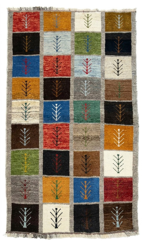 3'3x5'6 Hand Knotted Tribal Striped Wool Oriental Rug - Image 1