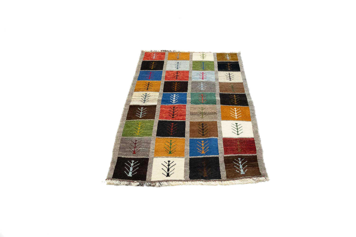 3'3x5'6 Hand Knotted Tribal Striped Wool Oriental Rug - Image 3