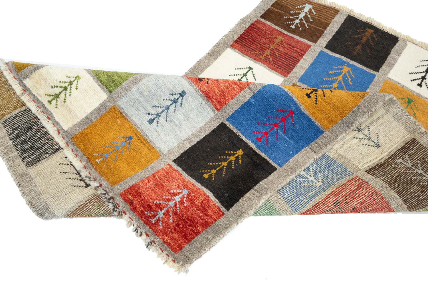 3'3x5'6 Hand Knotted Tribal Striped Wool Oriental Rug - Image 14