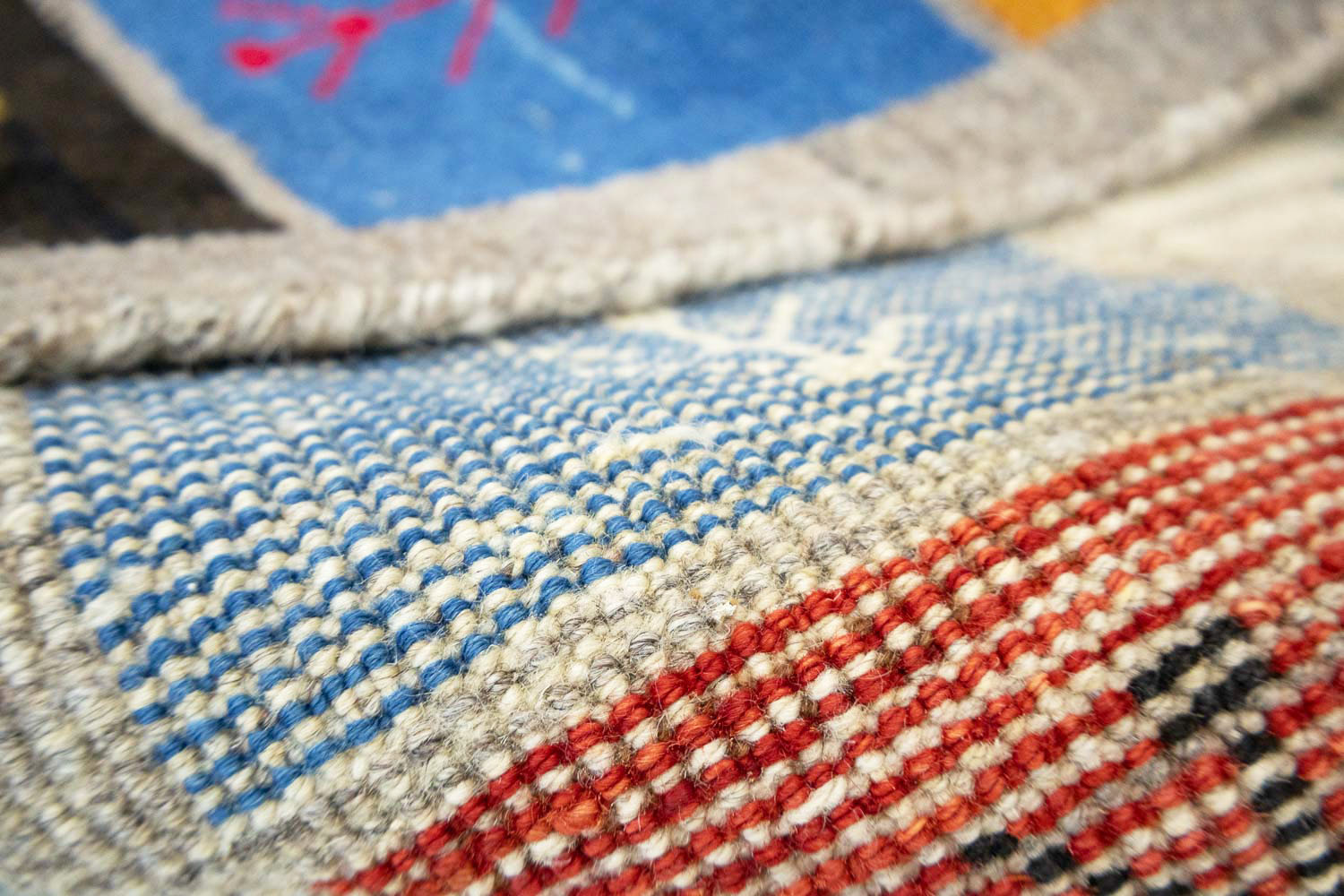 3'3x5'6 Hand Knotted Tribal Striped Wool Oriental Rug - Image 15