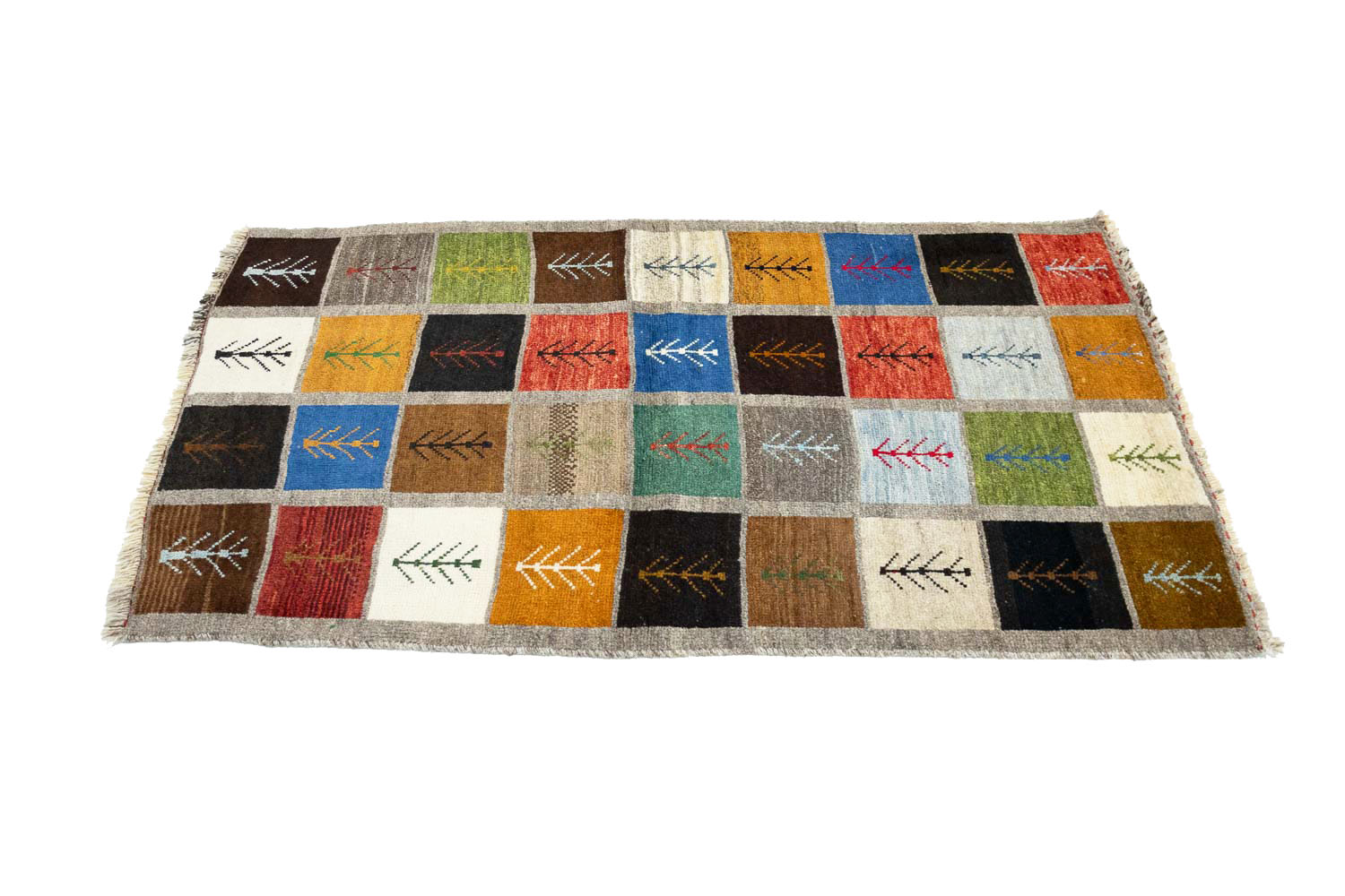 3'3x5'6 Hand Knotted Tribal Striped Wool Oriental Rug - Image 4