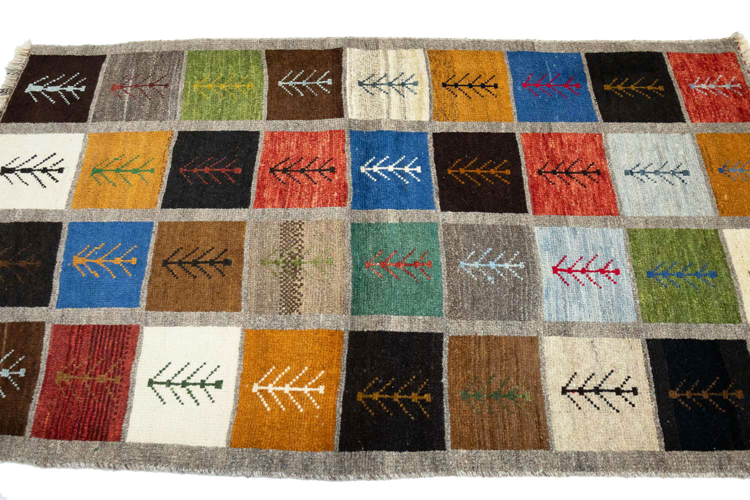 3'3x5'6 Hand Knotted Tribal Striped Wool Oriental Rug - Image 5