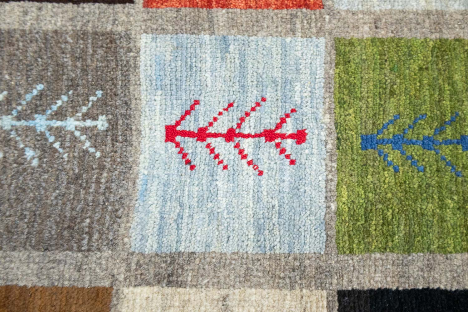 3'3x5'6 Hand Knotted Tribal Striped Wool Oriental Rug - Image 8