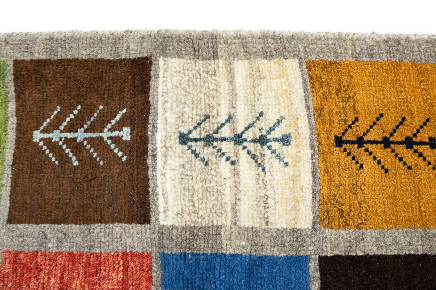 3'3x5'6 Hand Knotted Tribal Striped Wool Oriental Rug - Image 9