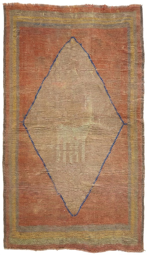 4'0x5'5 Hand Knotted Tribal Bordered Wool Oriental Rug