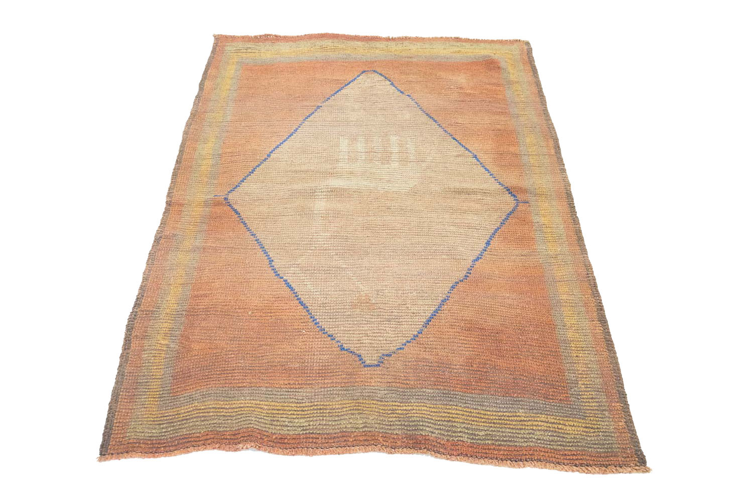 4'0x5'5 Hand Knotted Tribal Bordered Wool Oriental Rug - Image 9