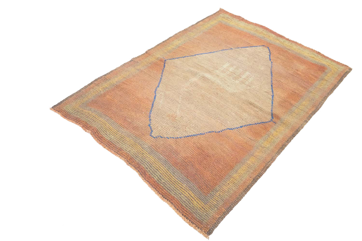 4'0x5'5 Hand Knotted Tribal Bordered Wool Oriental Rug - Image 10