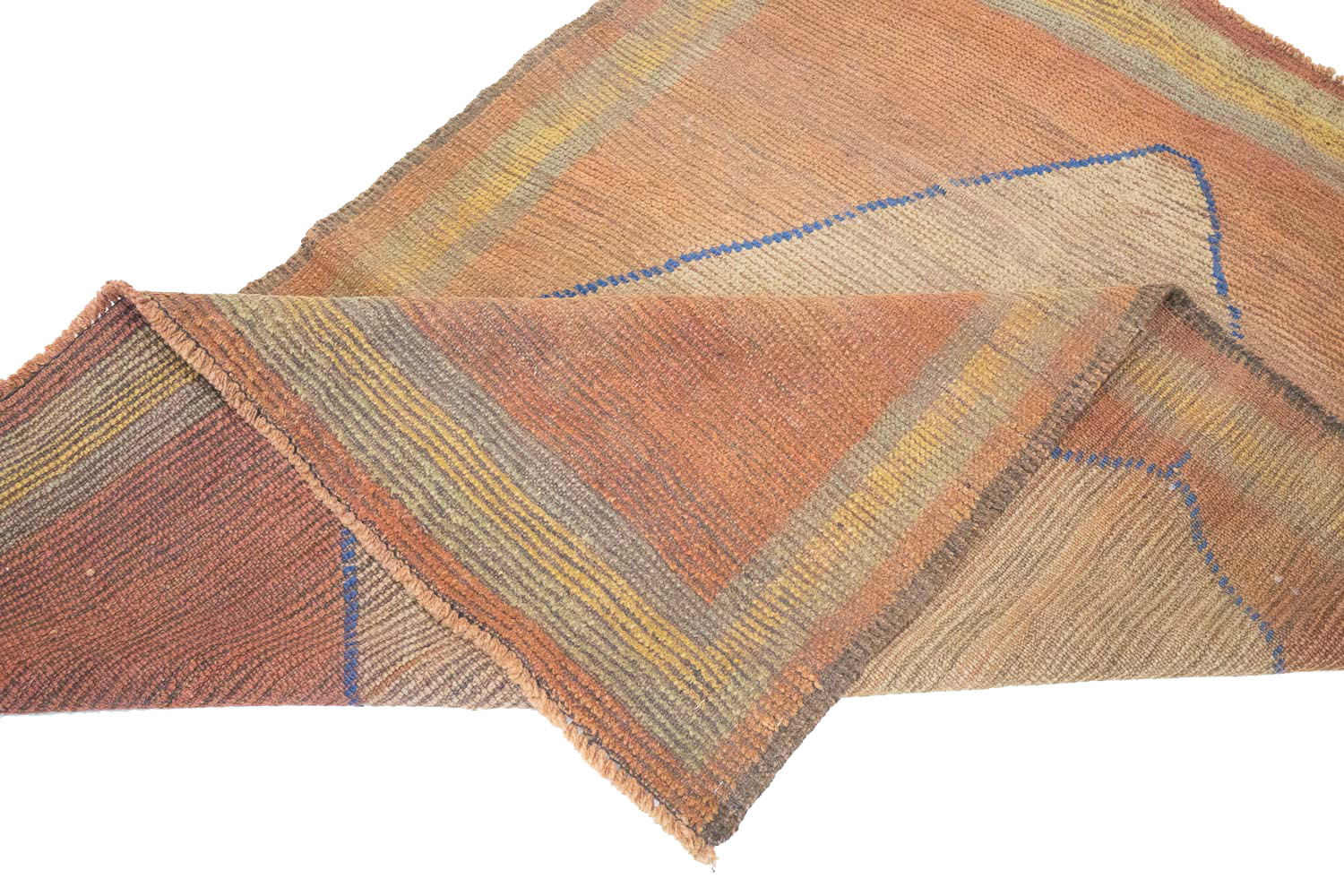 4'0x5'5 Hand Knotted Tribal Bordered Wool Oriental Rug - Image 11