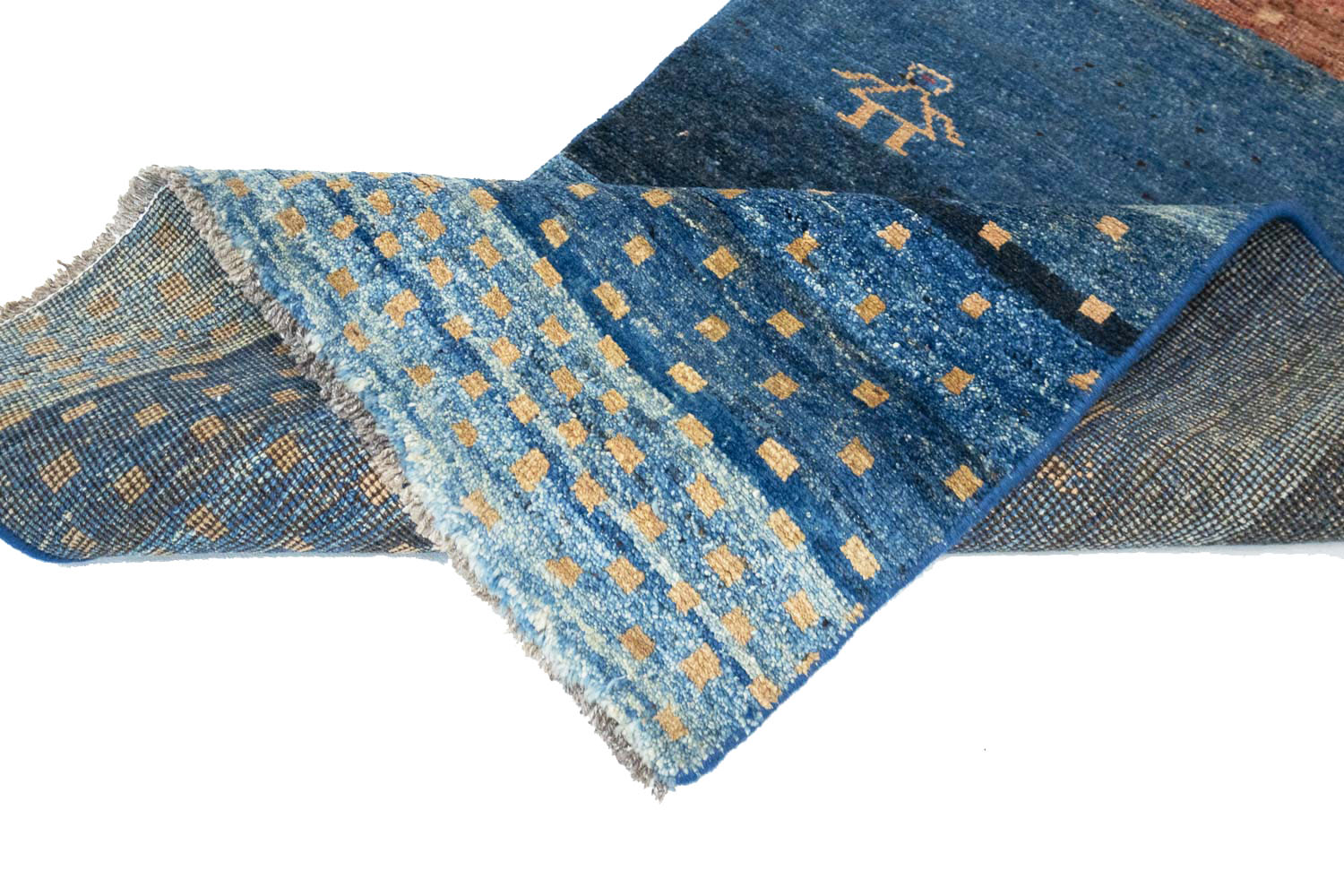 2'9x5'4 Hand Knotted Tribal Striped Wool Oriental Rug - Image 15