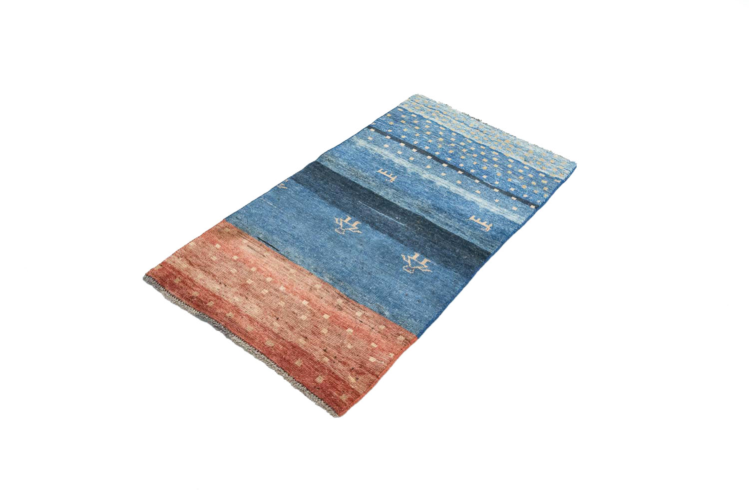 2'9x5'4 Hand Knotted Tribal Striped Wool Oriental Rug - Image 4