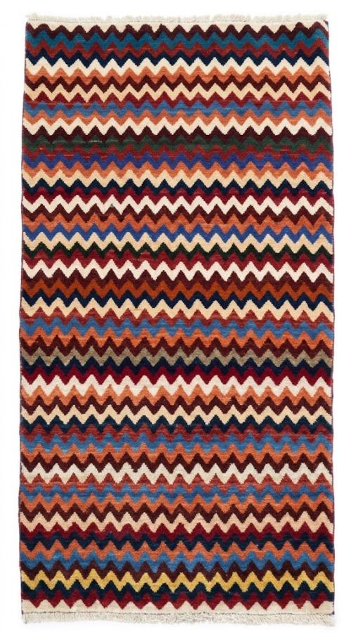 2'10x5'4 Hand Knotted Tribal Striped Wool Oriental Rug