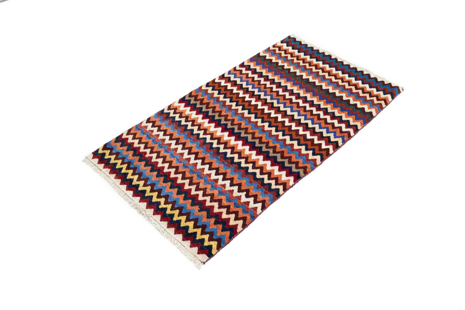 2'10x5'4 Hand Knotted Tribal Striped Wool Oriental Rug - Image 4