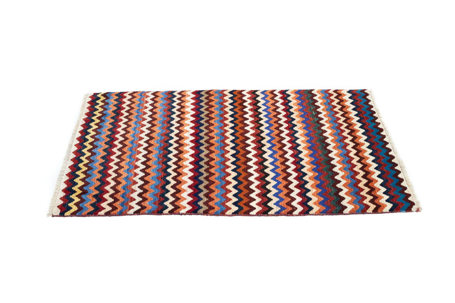 2'10x5'4 Hand Knotted Tribal Striped Wool Oriental Rug - Image 5