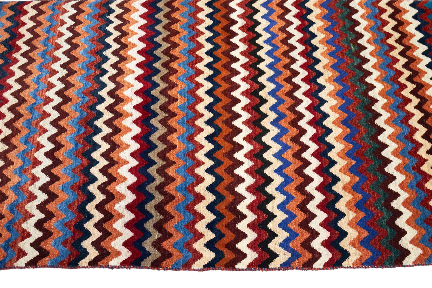 2'10x5'4 Hand Knotted Tribal Striped Wool Oriental Rug - Image 6