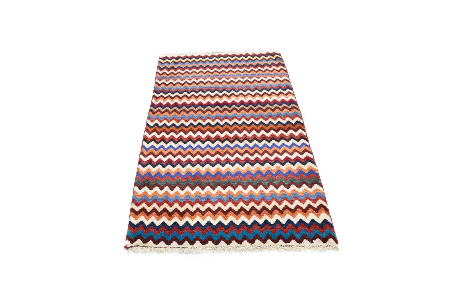 2'10x5'4 Hand Knotted Tribal Striped Wool Oriental Rug - Image 9