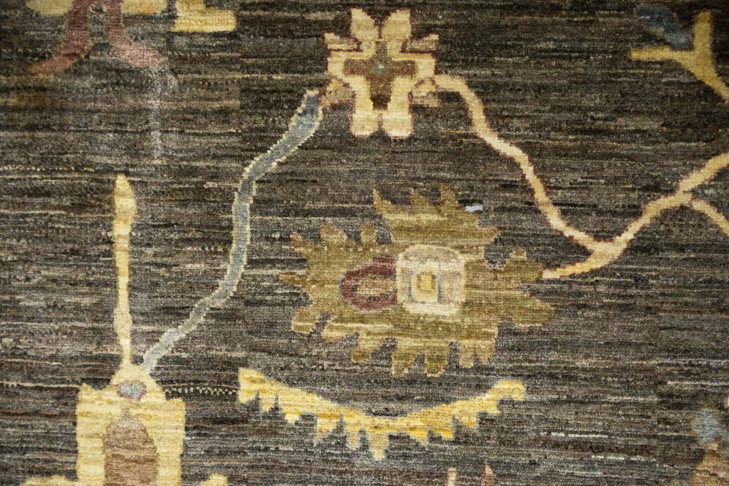 8'2x10'0 Hand Knotted Oushak Floral Wool Oriental Rug - Image 13