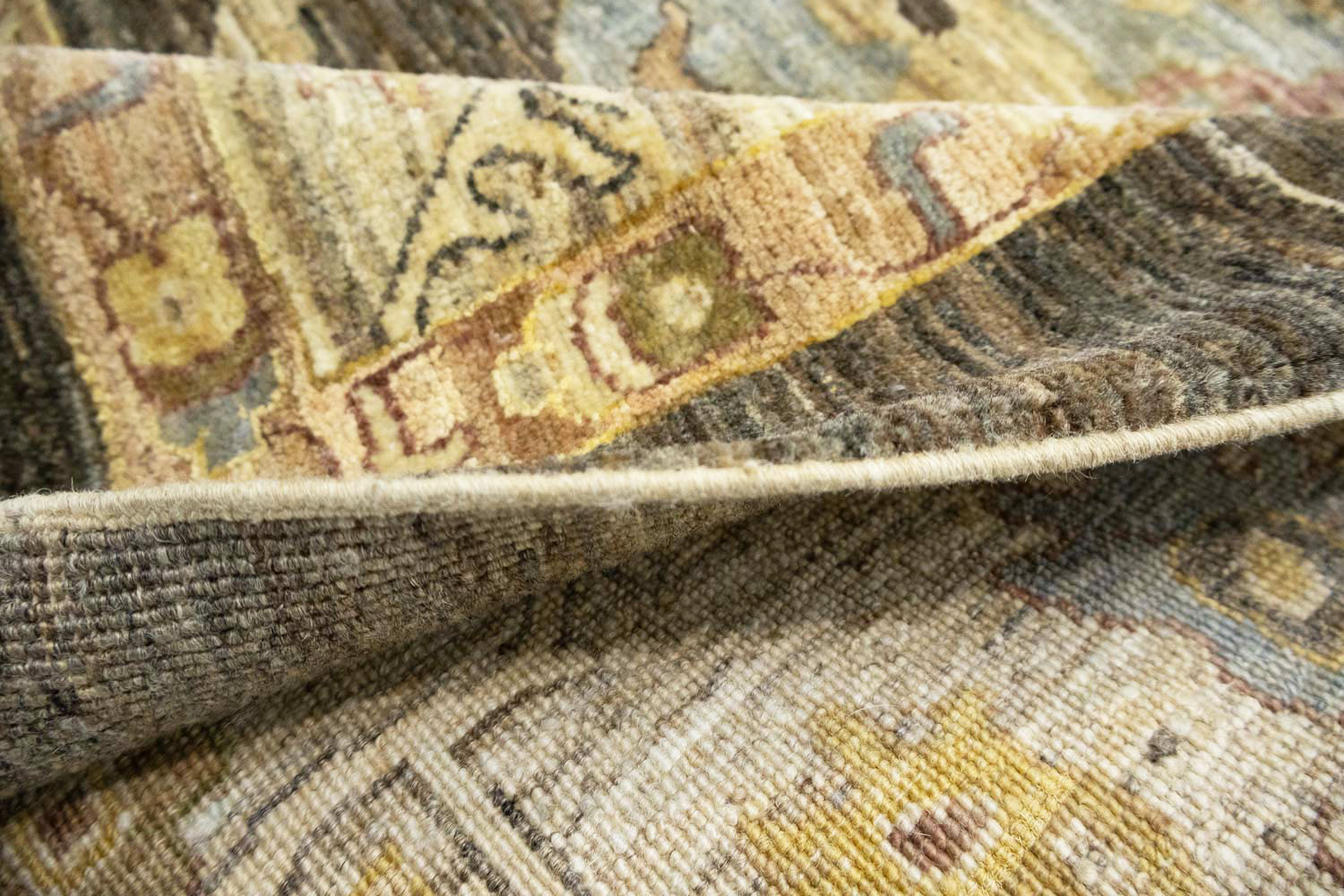 8'2x10'0 Hand Knotted Oushak Floral Wool Oriental Rug - Image 14