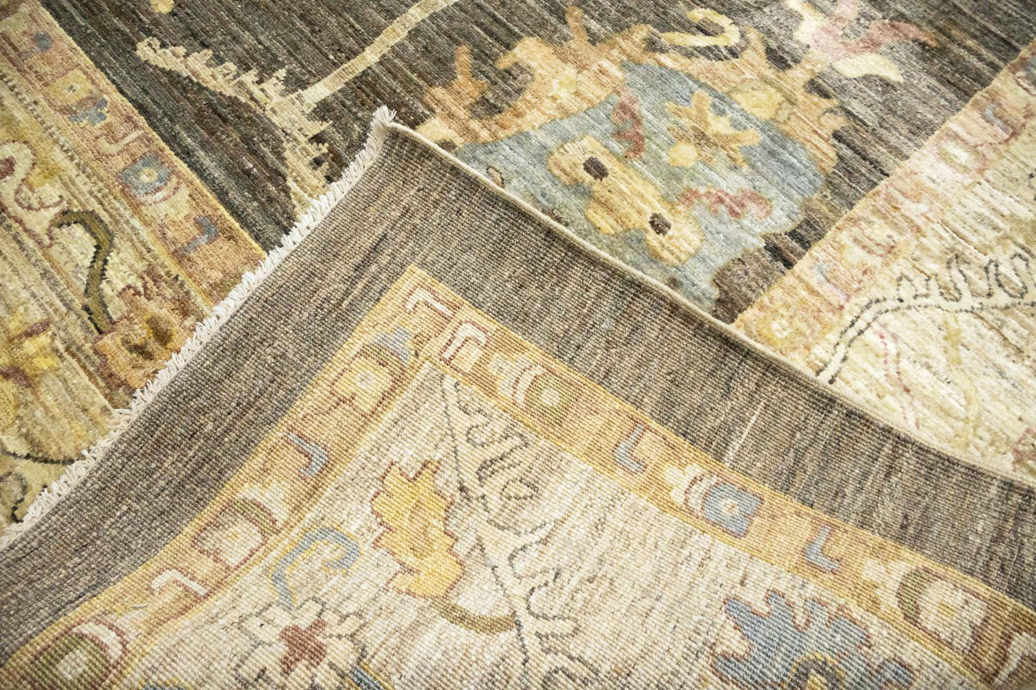 8'2x10'0 Hand Knotted Oushak Floral Wool Oriental Rug - Image 15