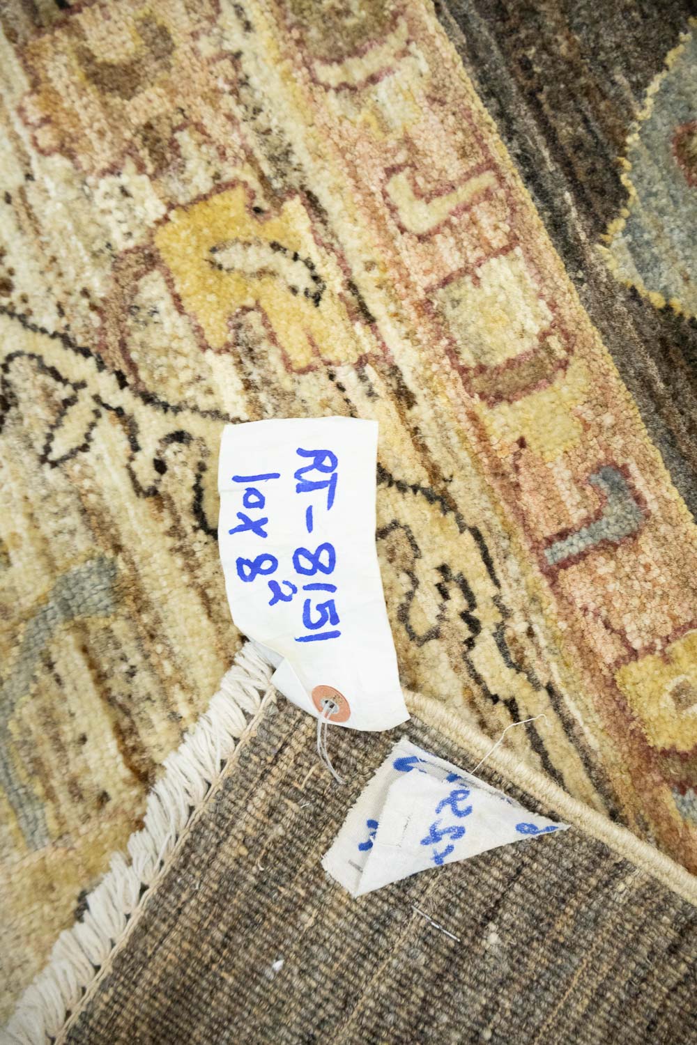 8'2x10'0 Hand Knotted Oushak Floral Wool Oriental Rug - Image 17