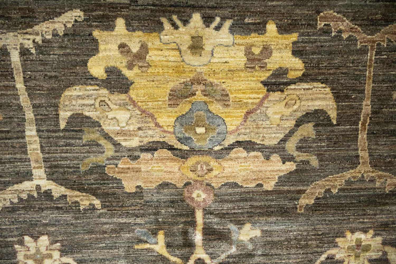 8'2x10'0 Hand Knotted Oushak Floral Wool Oriental Rug - Image 11