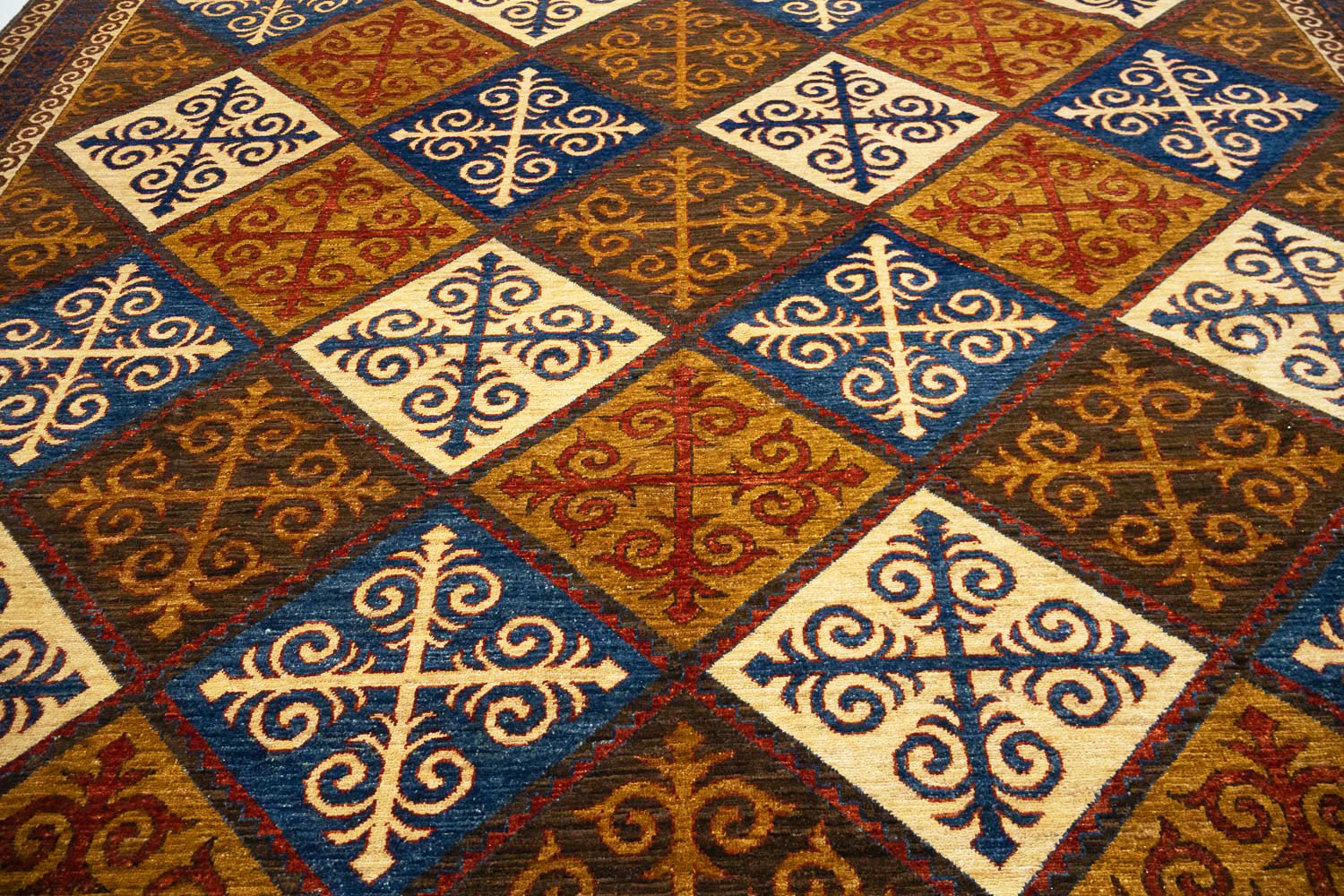 8'6x9'9 Hand Knotted Tribal Geometric Wool Oriental Rug - Image 13