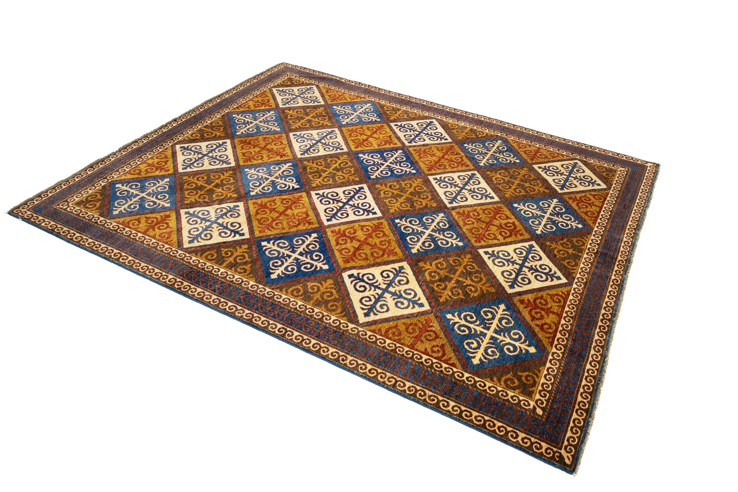 8'6x9'9 Hand Knotted Tribal Geometric Wool Oriental Rug - Image 4