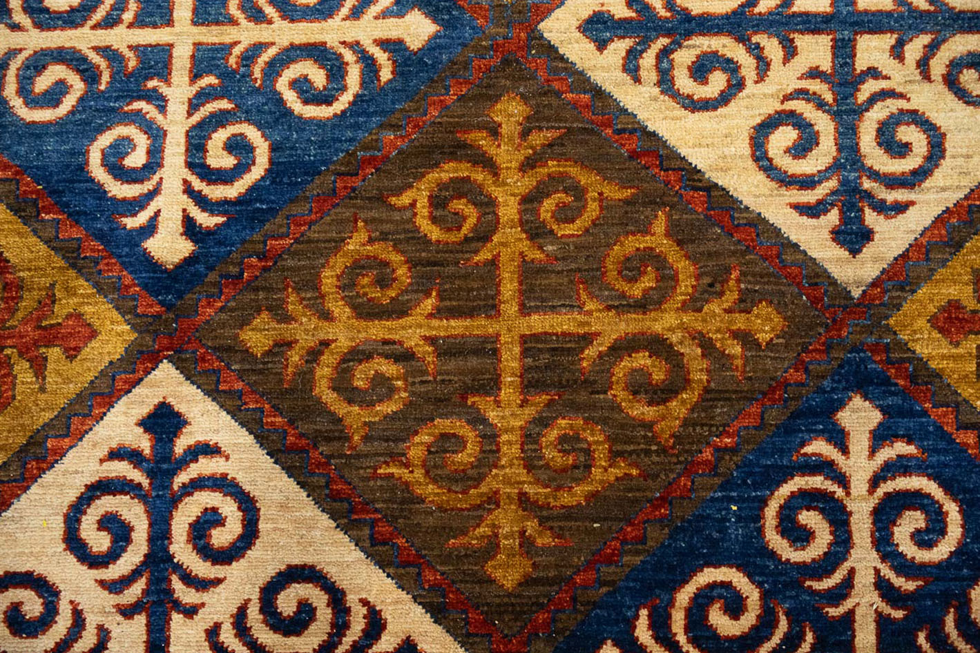 8'6x9'9 Hand Knotted Tribal Geometric Wool Oriental Rug - Image 9