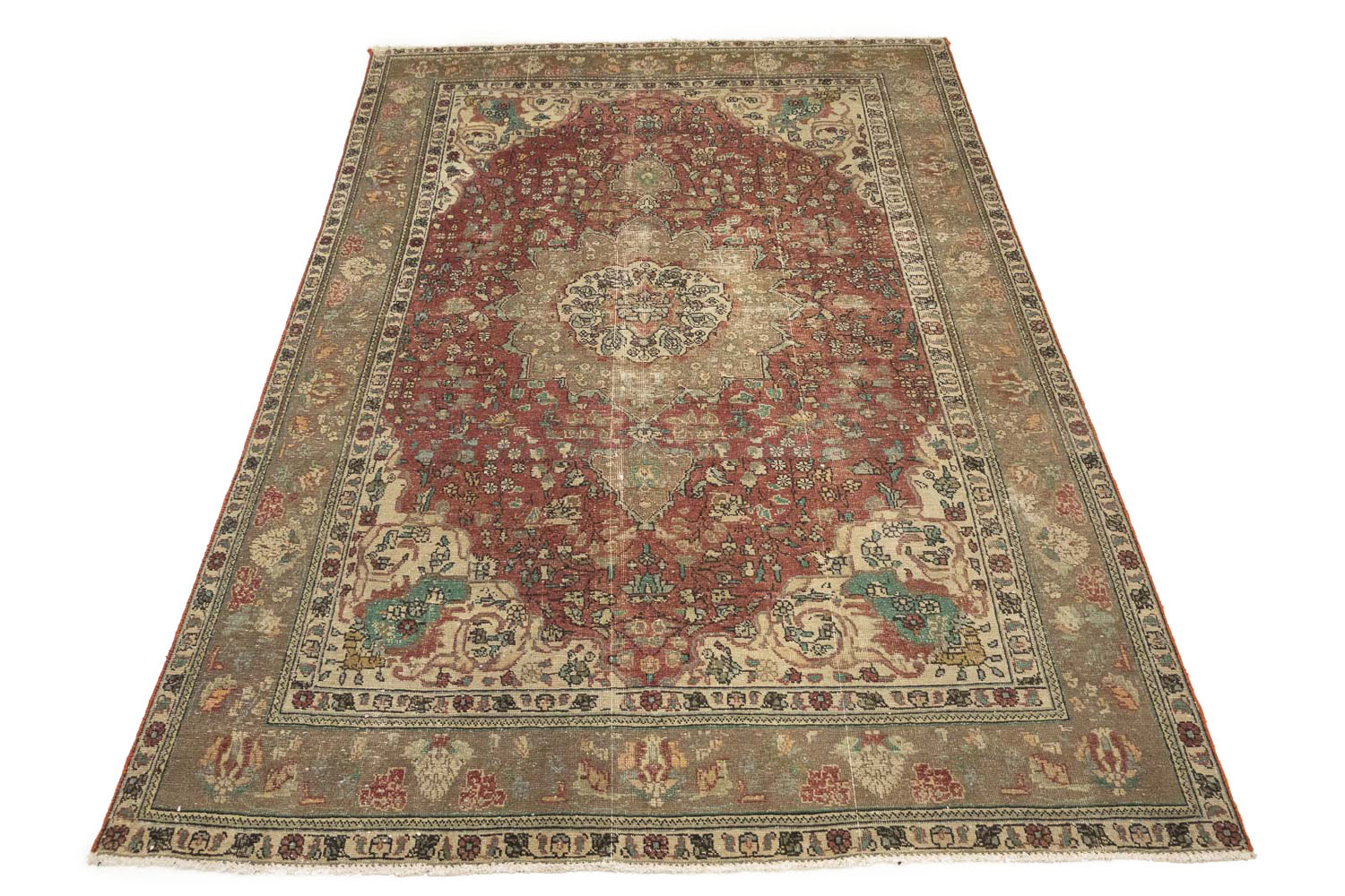 6'8x9'9 Hand Knotted Floral Traditional Wool Oriental Rug - Image 3
