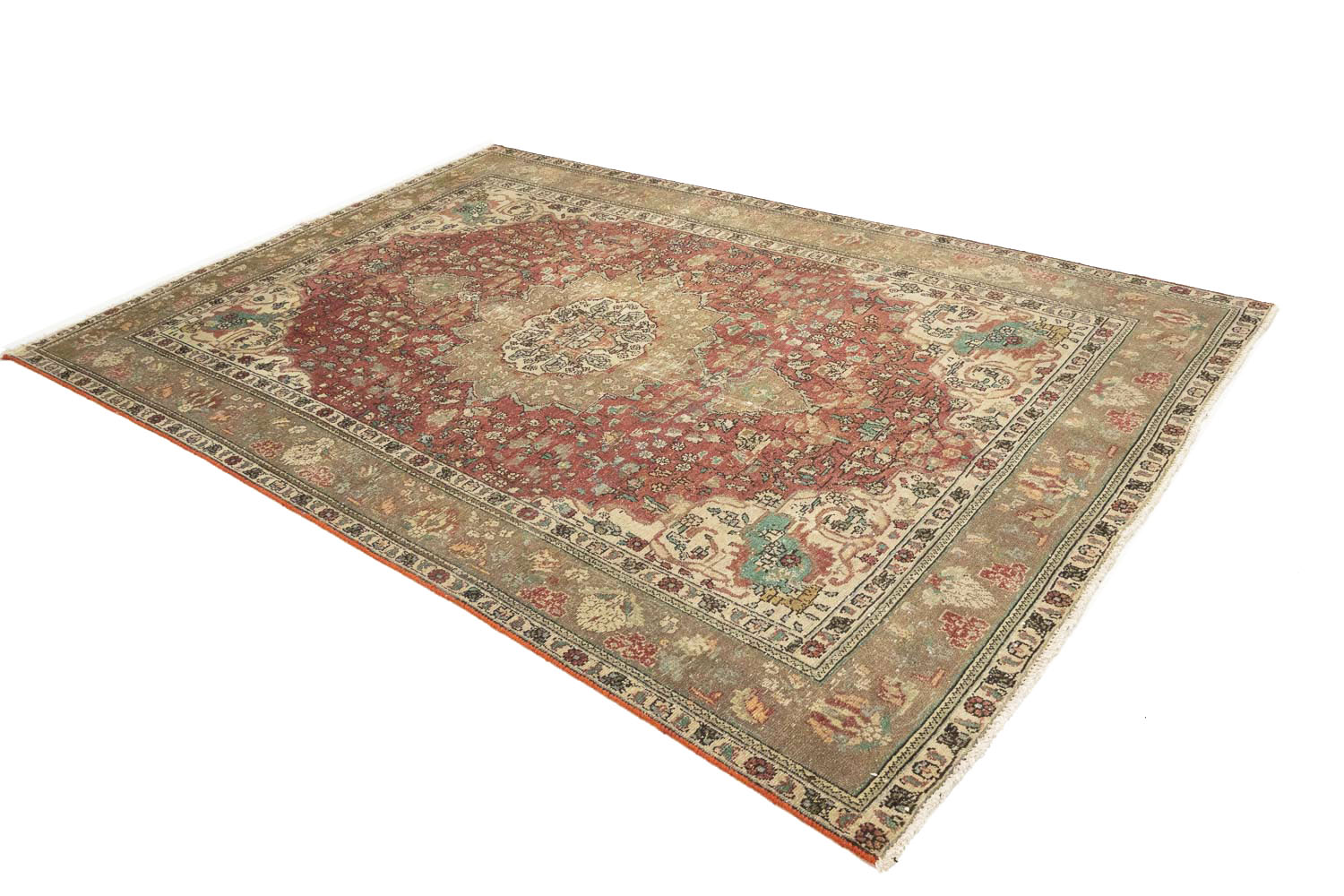 6'8x9'9 Hand Knotted Floral Traditional Wool Oriental Rug - Image 4