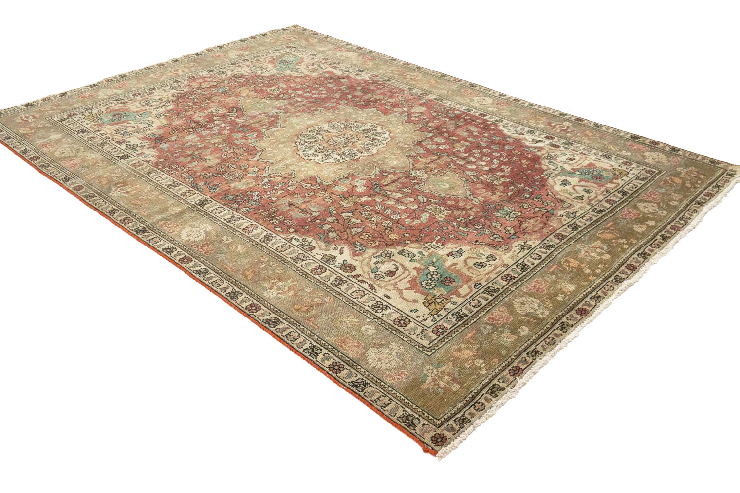 6'8x9'9 Hand Knotted Floral Traditional Wool Oriental Rug - Image 5