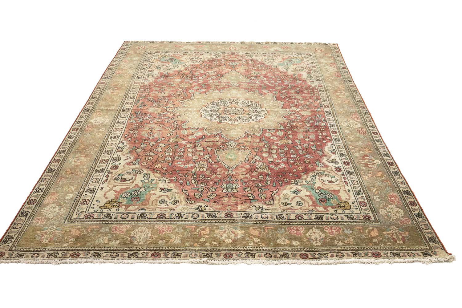 6'8x9'9 Hand Knotted Floral Traditional Wool Oriental Rug - Image 6