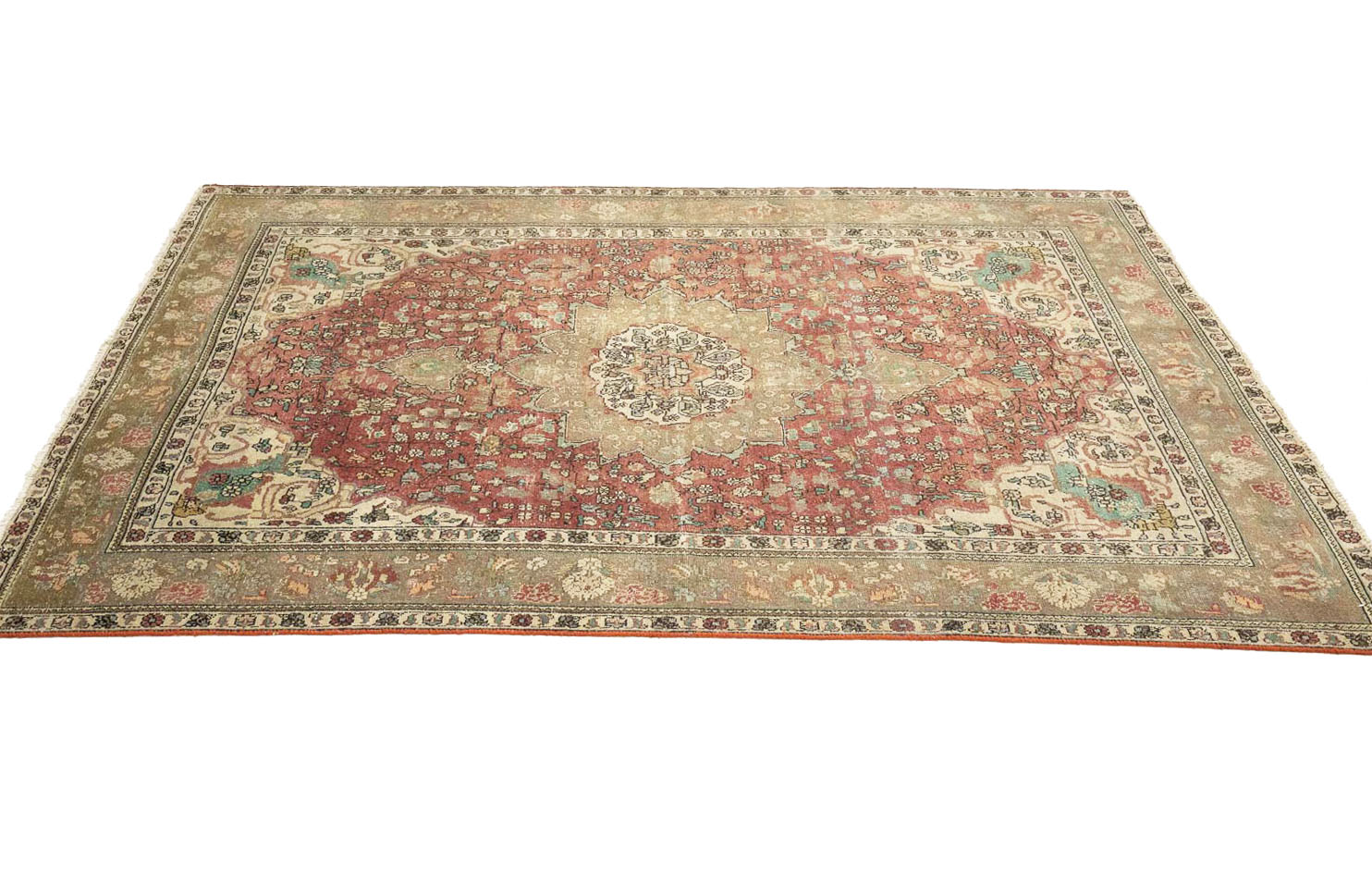 6'8x9'9 Hand Knotted Floral Traditional Wool Oriental Rug - Image 7