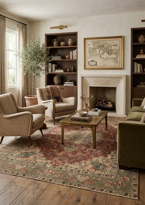 6'8x9'9 Hand Knotted Floral Traditional Wool Oriental Rug