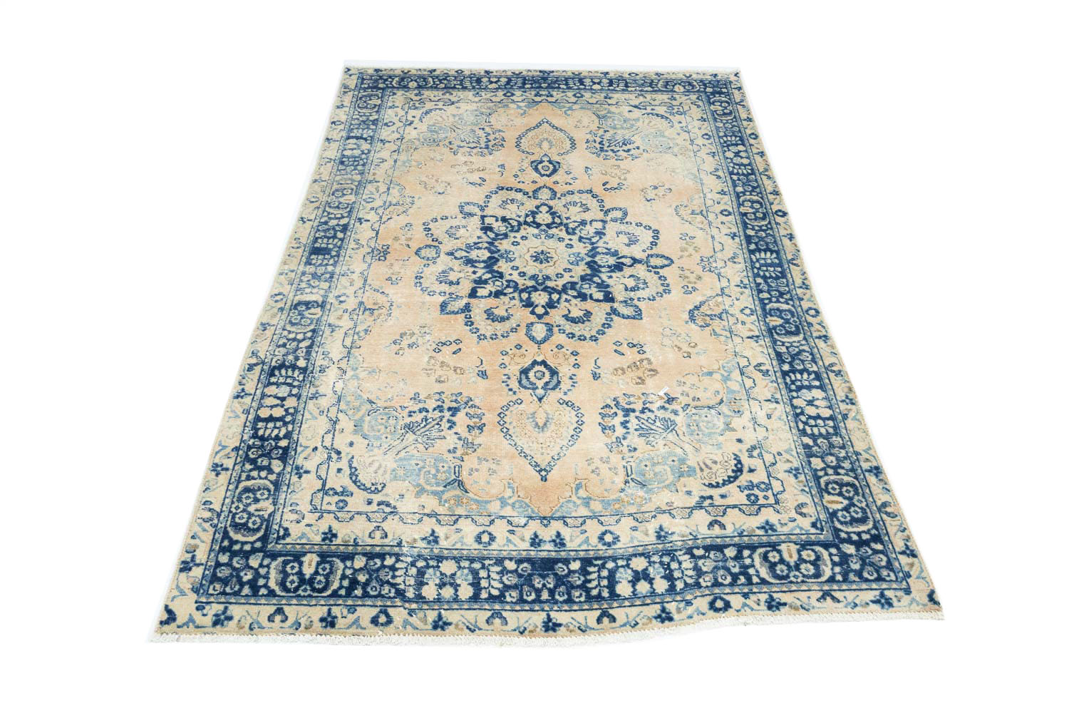 6'2x9'7 Hand Knotted Floral Traditional Wool Oriental Rug - Image 3