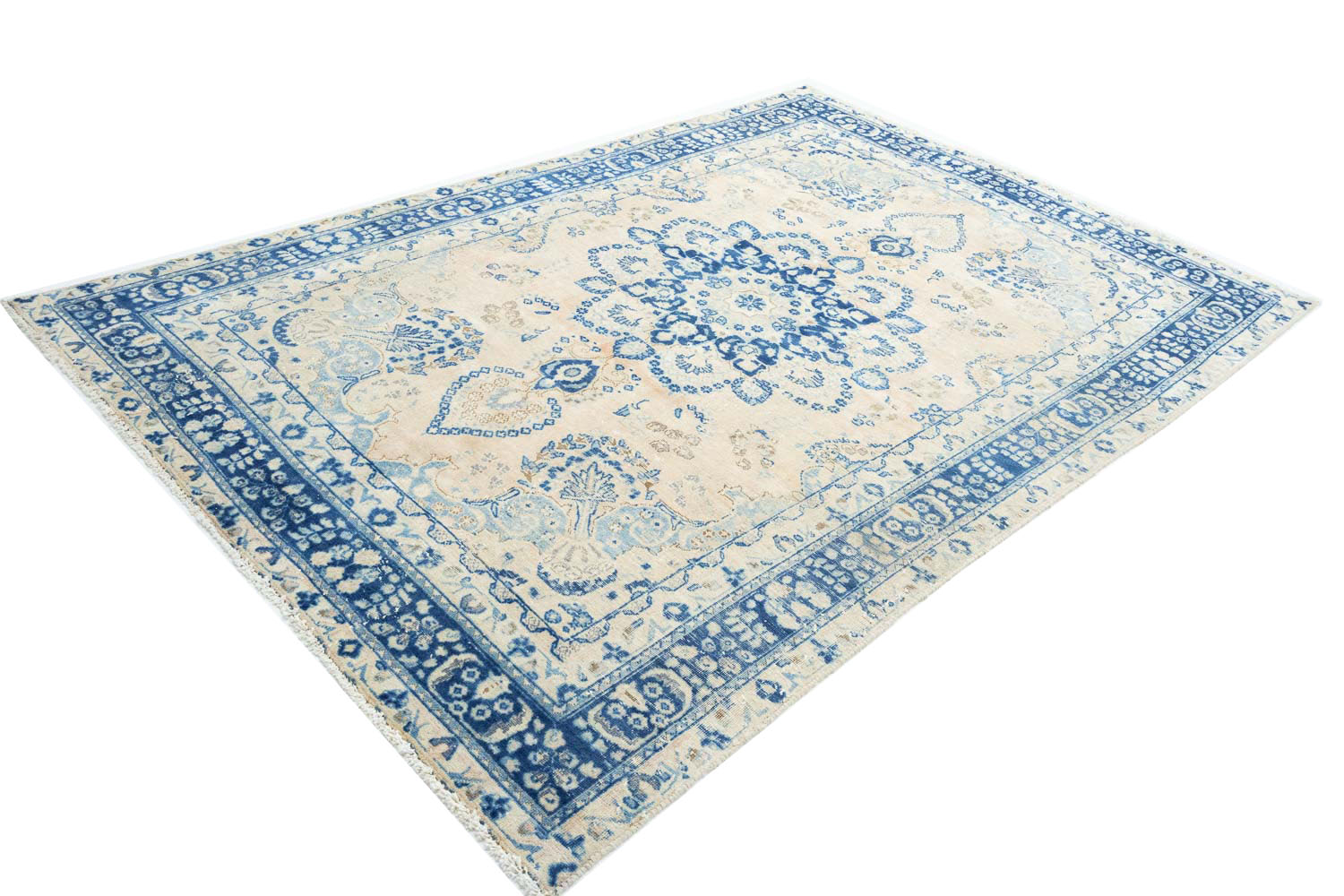 6'2x9'7 Hand Knotted Floral Traditional Wool Oriental Rug - Image 5