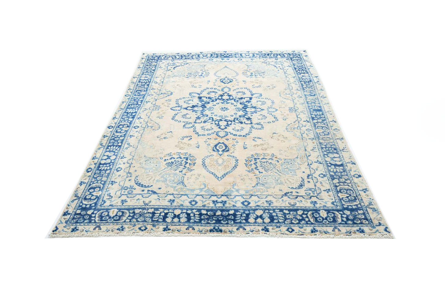 6'2x9'7 Hand Knotted Floral Traditional Wool Oriental Rug - Image 6