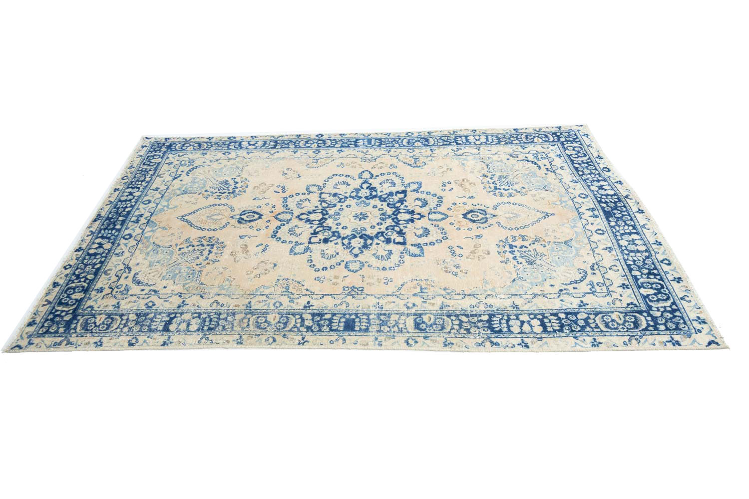 6'2x9'7 Hand Knotted Floral Traditional Wool Oriental Rug - Image 7