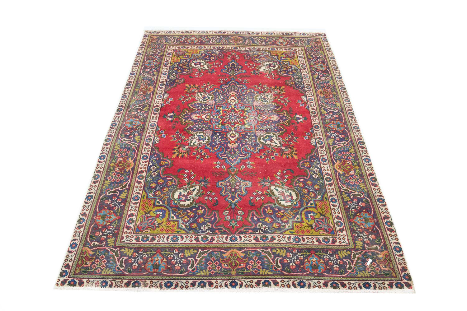 6'4x9'8 Hand Knotted Floral Traditional Wool Oriental Rug - Image 3