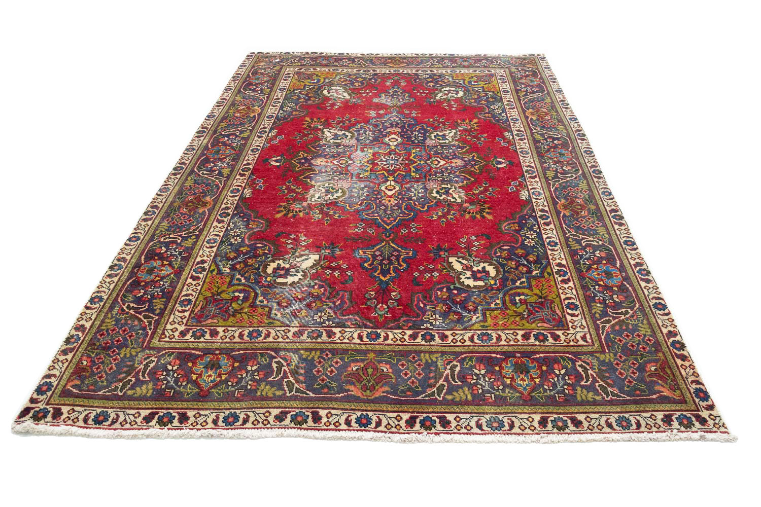 6'4x9'8 Hand Knotted Floral Traditional Wool Oriental Rug - Image 5