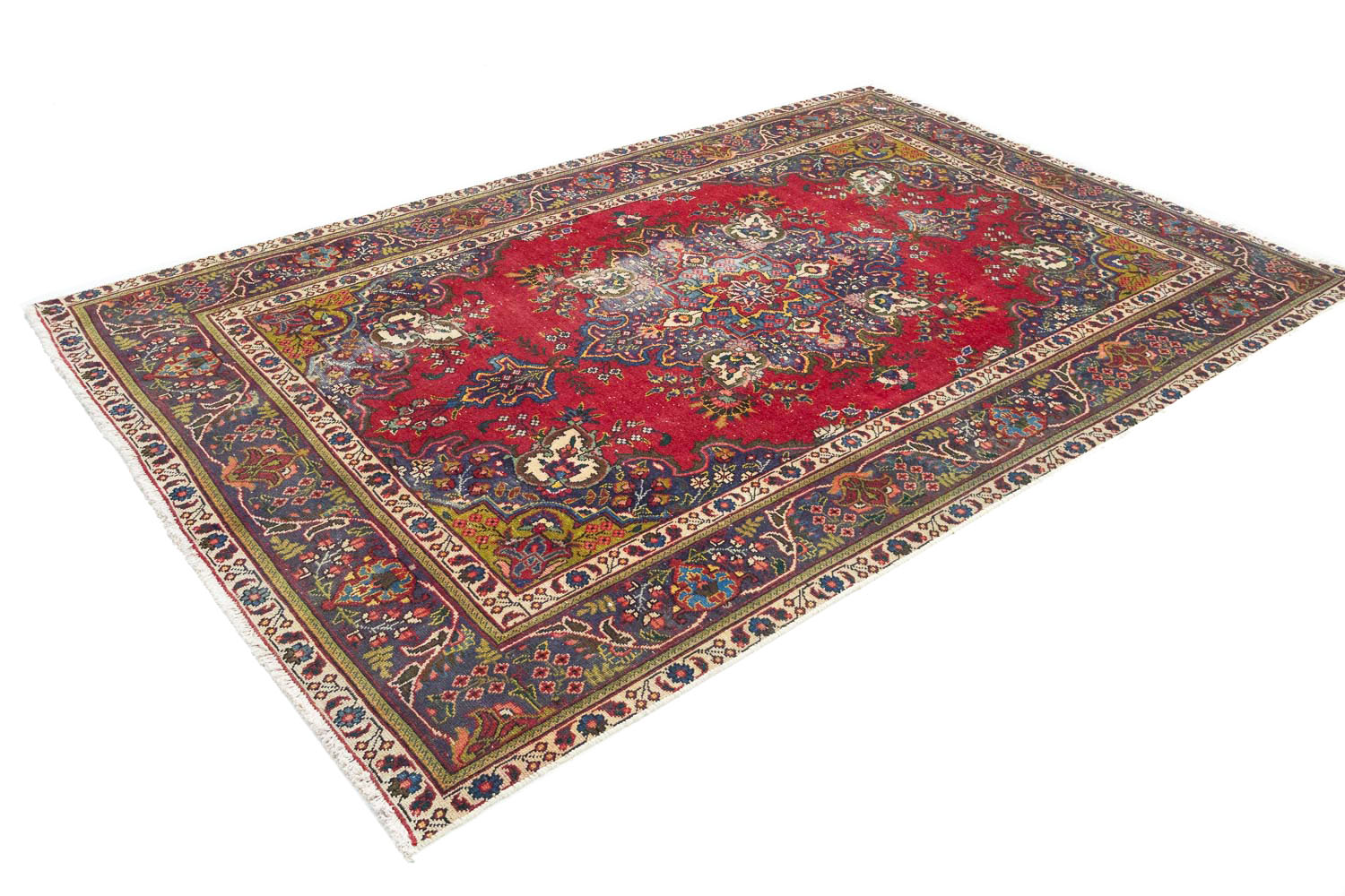 6'4x9'8 Hand Knotted Floral Traditional Wool Oriental Rug - Image 7