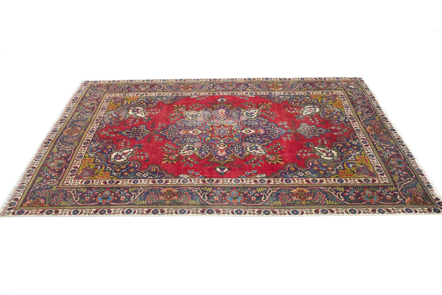 6'4x9'8 Hand Knotted Floral Traditional Wool Oriental Rug - Image 8