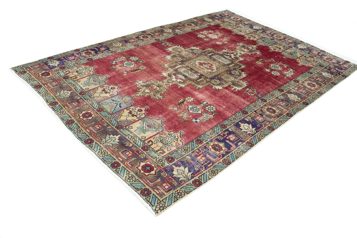 6'6x9'11 Hand Knotted Floral Traditional Wool Oriental Rug - Image 3