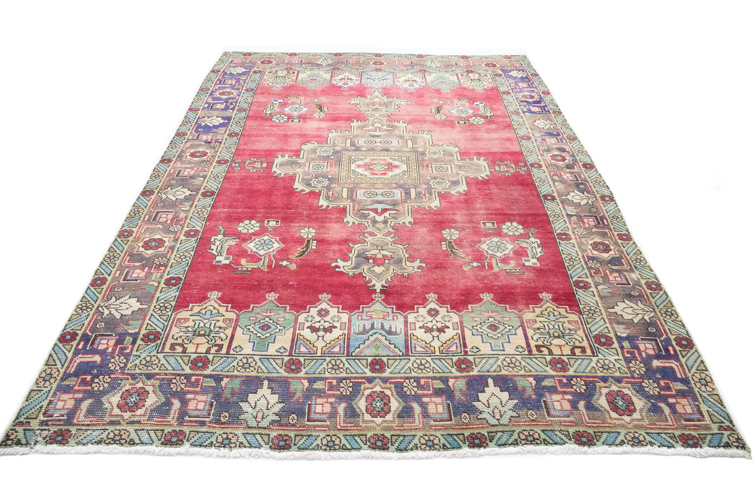 6'6x9'11 Hand Knotted Floral Traditional Wool Oriental Rug - Image 4