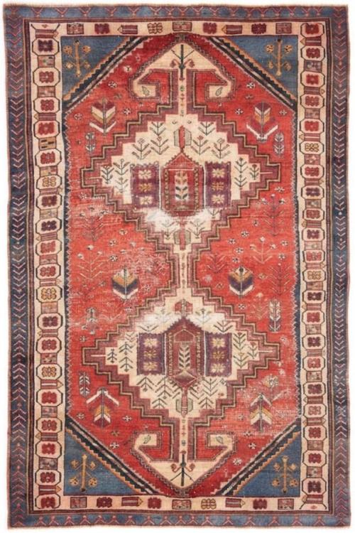 6'5x9'5 Hand Knotted Tribal Geometric Wool Oriental Rug