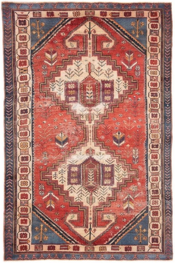 6'5x9'5 Hand Knotted Tribal Geometric Wool Oriental Rug - Image 1