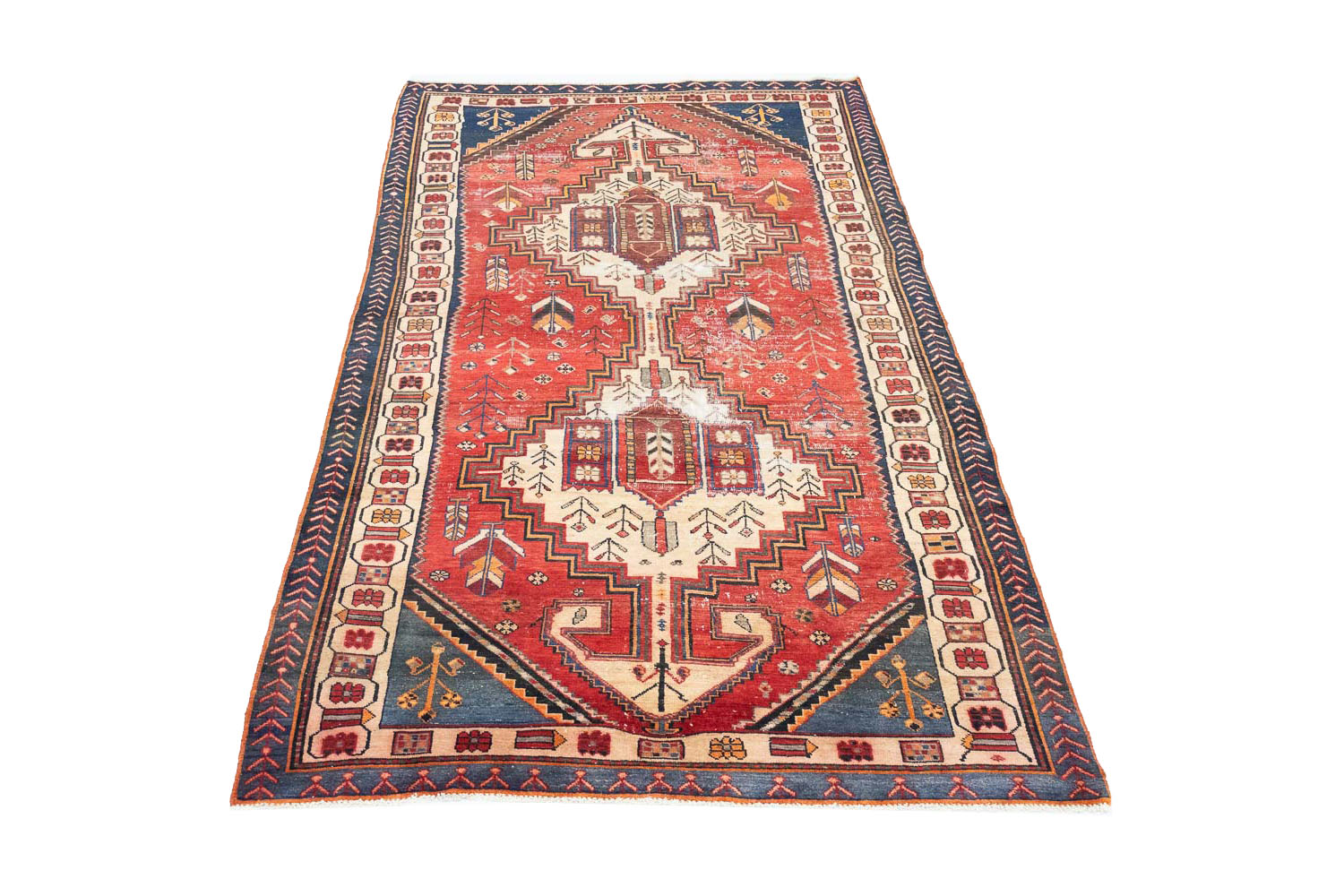 6'5x9'5 Hand Knotted Tribal Geometric Wool Oriental Rug - Image 3
